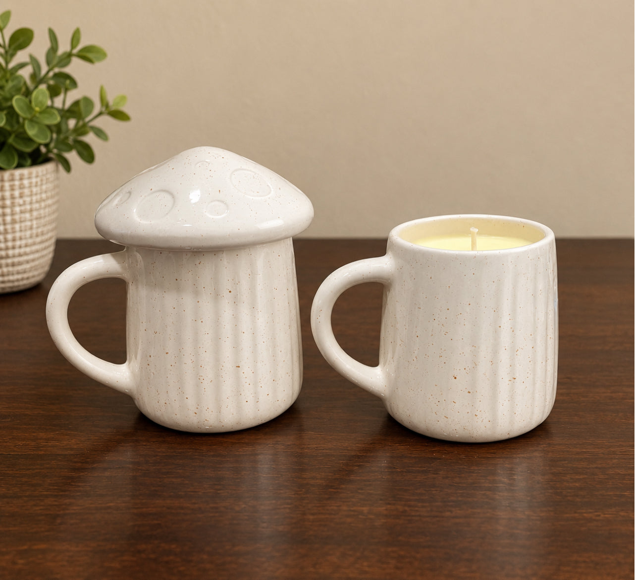Mushroom Cup Candles 🍄‍🟫