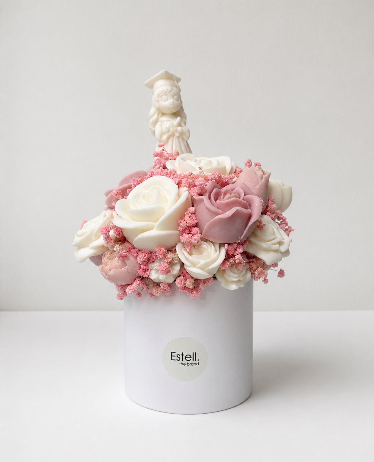 Graduation candle flower bouquet