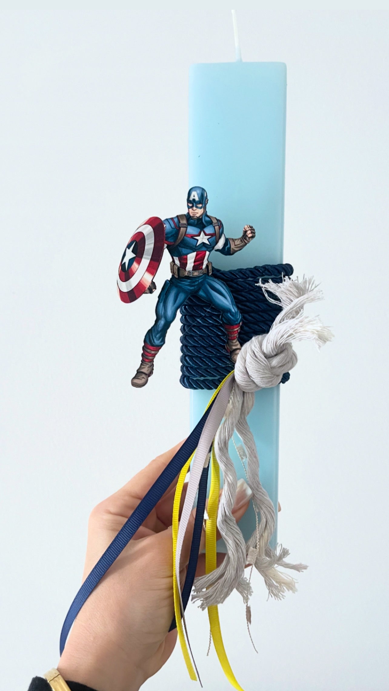 Captain America Easter Candle